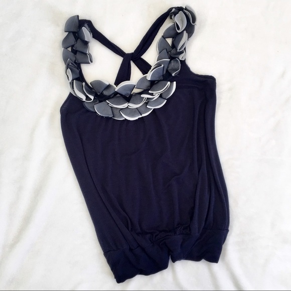 Charlotte Russe Ruffle Halter Blouse GUC - Picture 5 of 8